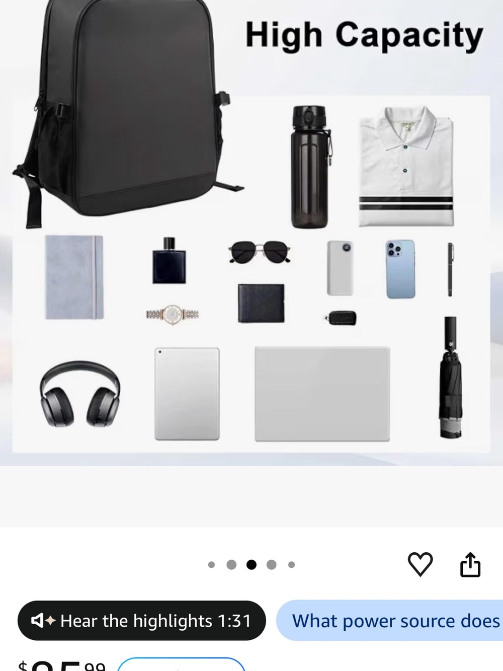 LED Backpack - Black - Picture 4 of 4